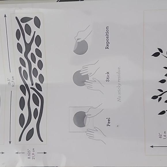 NEW RoomMates Peel & Stick Tree Wall Decals Removable Reusable No Residue - Picture 7 of 8
